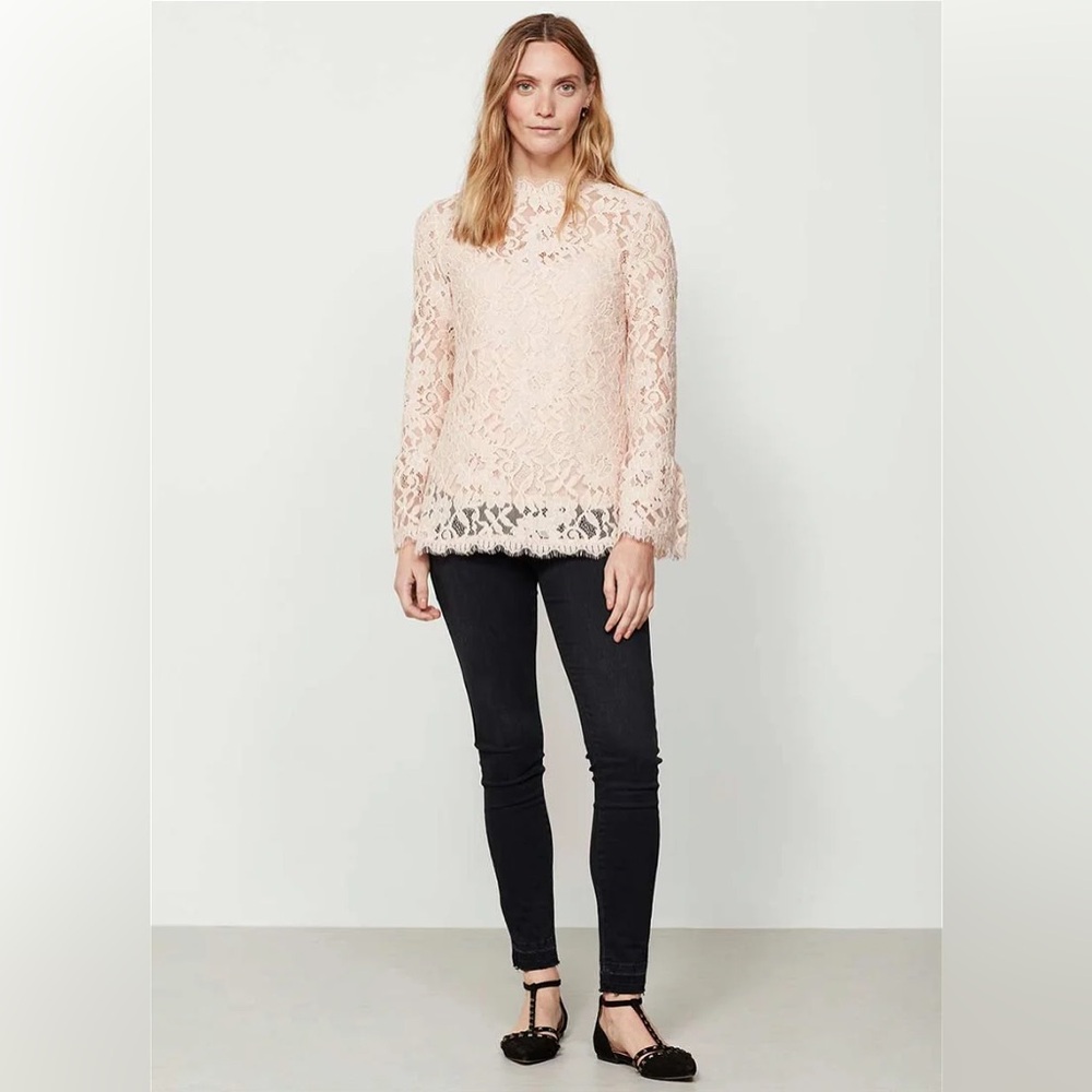 Lace flared cuff top